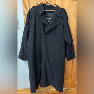 Vintage‎ Trench Coat Pierre Cardin Quilted Jacket Black Men’s 48L